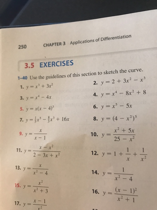 Solved Applications of Differentiation 250 CHAPTER 3 3.5 | Chegg.com