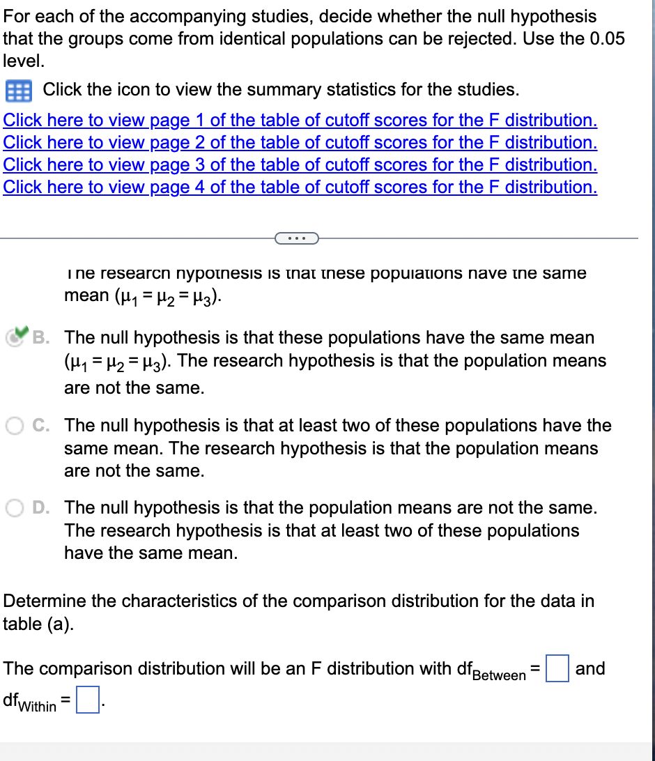 For each of the accompanying studies, decide whether | Chegg.com