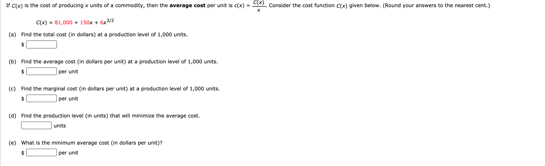 Solved Please use calc 1 principles to solve. Thank you! = | Chegg.com