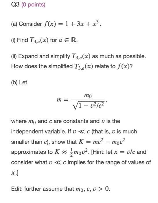 Solved Q3 0 Points a Consider F x 1 3x X3 i Chegg