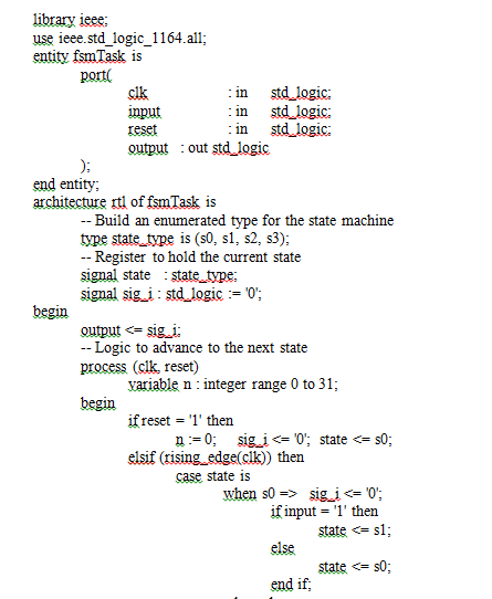 Solved In attachment, you will find four state machine VHDL | Chegg.com