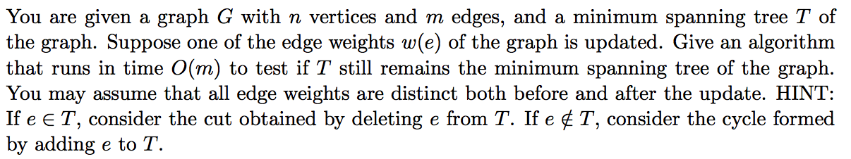 You are given a graph G with n vertices and m edges, | Chegg.com