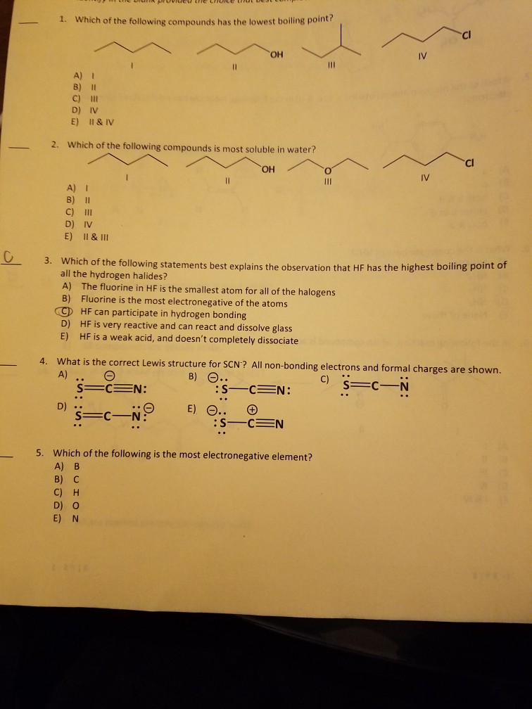 solved-1-which-of-the-following-compounds-has-the-lowest-chegg