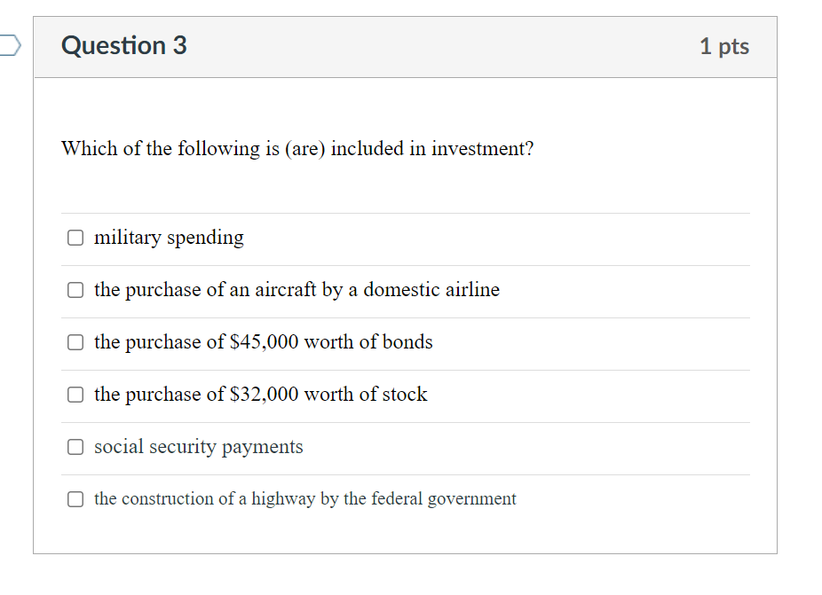 Solved Question 3 1 pts Which of the following is (are) | Chegg.com