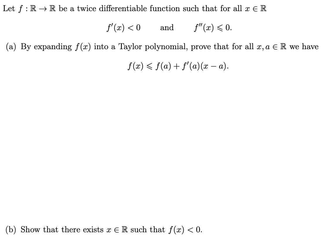 Solved Let Fr→r Be A Twice Differentiable Function Such 1987