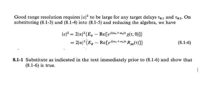 Solved Good range resolution requires ∣ε∣2 to be large for | Chegg.com