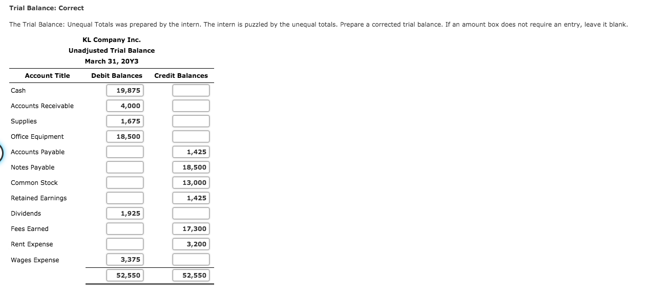 Solved Mastery Problem Analyzing Transactions Kl Company Chegg Com
