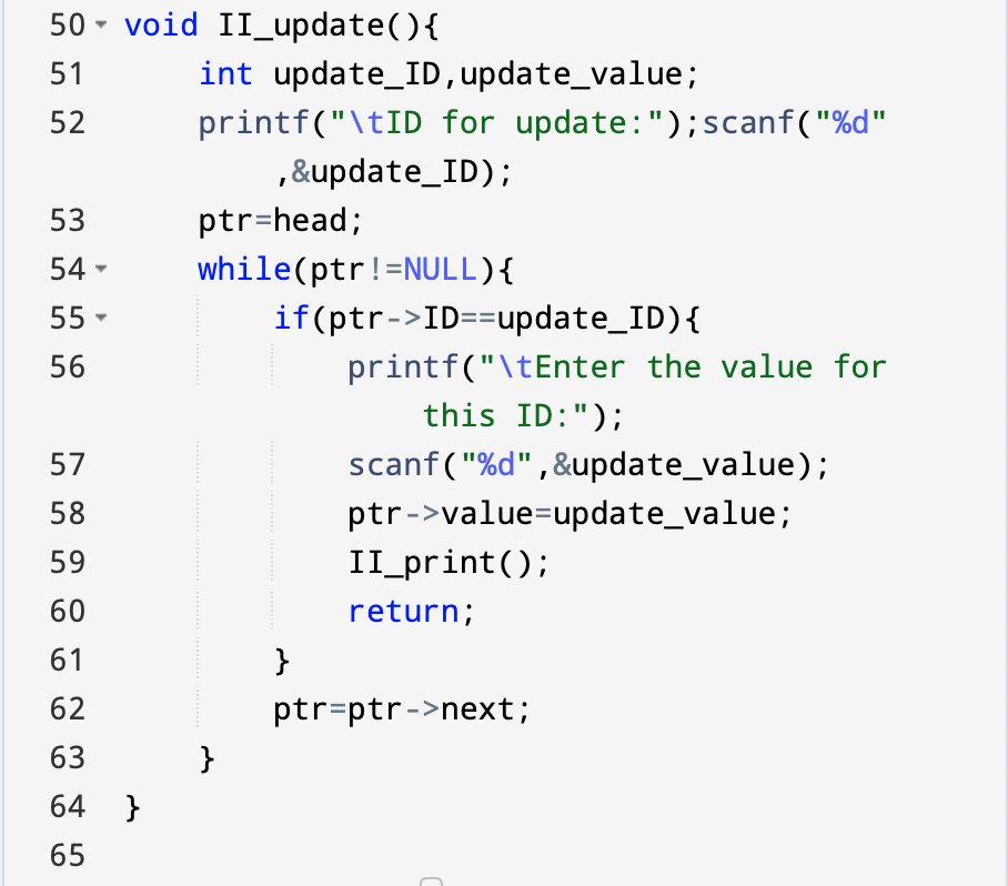 Solved I have to modify below code by using double linked | Chegg.com