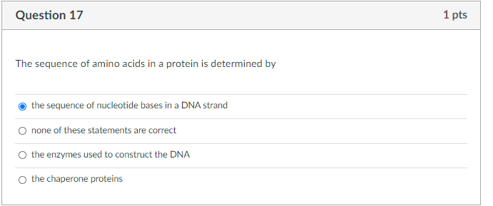 Solved The sequence of amino acids in a protein is | Chegg.com