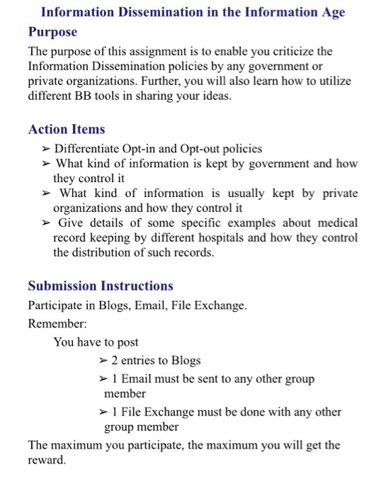 Information Dissemination in the Information Age