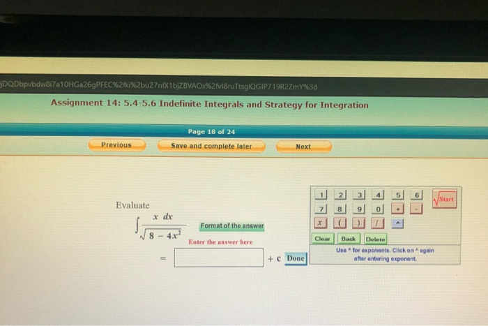 Solved Assignment 14: 5.4-5.6 Indefinite Integrals | Chegg.com