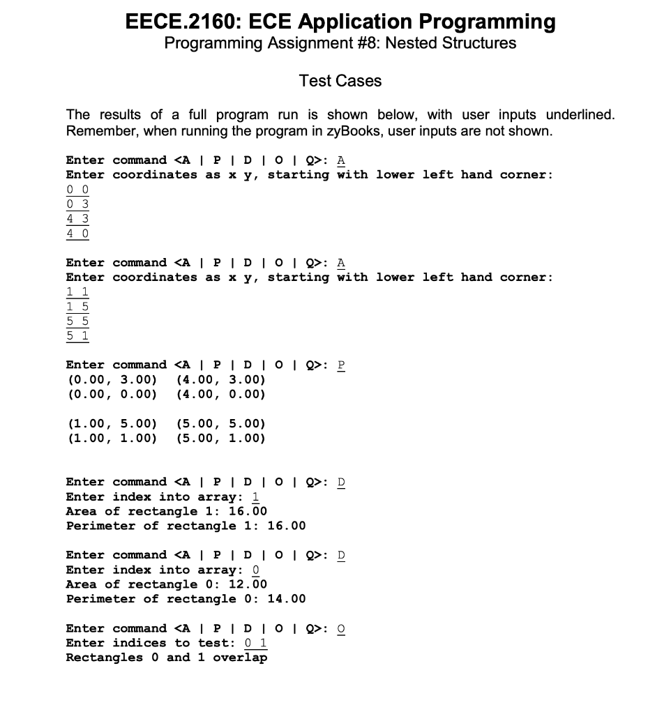 algorithm – structure algorithm – structure... 8.6 Program 8: Nested Structures 1. Introduction This | Chegg.com