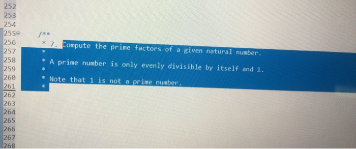 Solved 252 253 254 255e 256 257 258 259 260 /** 7. Compute | Chegg.com