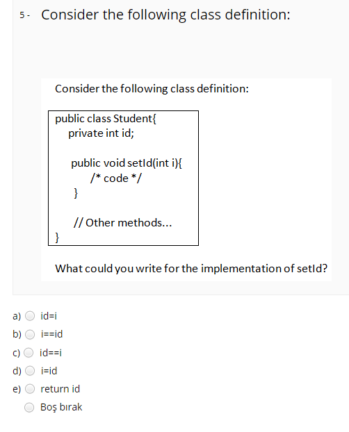 Solved 5- Consider The Following Class Definition: Consider | Chegg.com