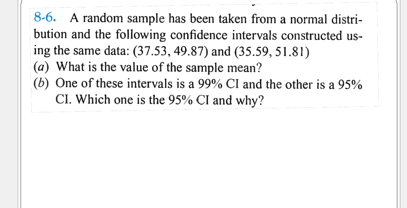 solved-8-6-a-random-sample-has-been-taken-from-a-normal-chegg