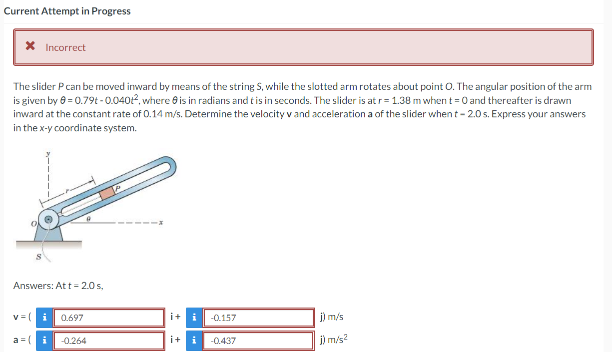 Solved Current Attempt in Progress X Incorrect The slider P | Chegg.com