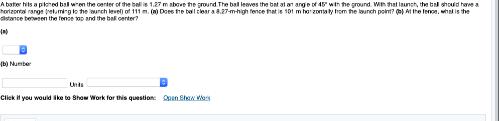 Solved A batter hits a pitched ball when the center of the | Chegg.com