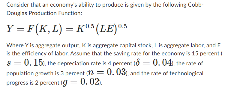 Solved Consider that an economy's ability to produce is | Chegg.com