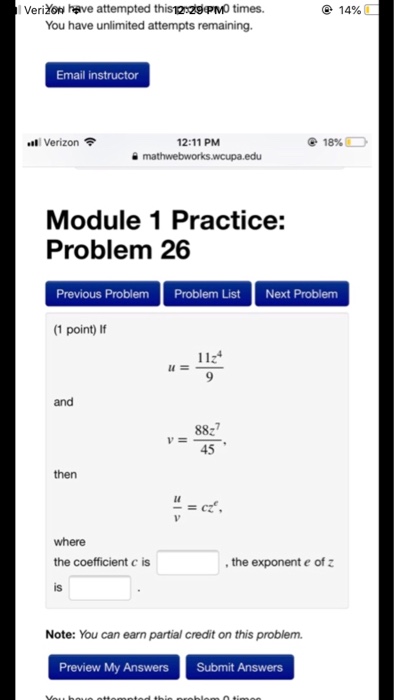 Solved Ver Log Out@ 1 % Expert Q&A Done webwork / Module 1 | Chegg.com