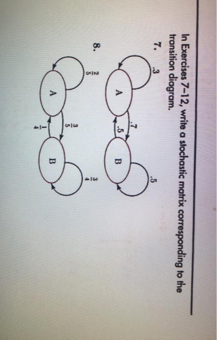 Solved In Exercises 7-12, write a stochastic matrix | Chegg.com