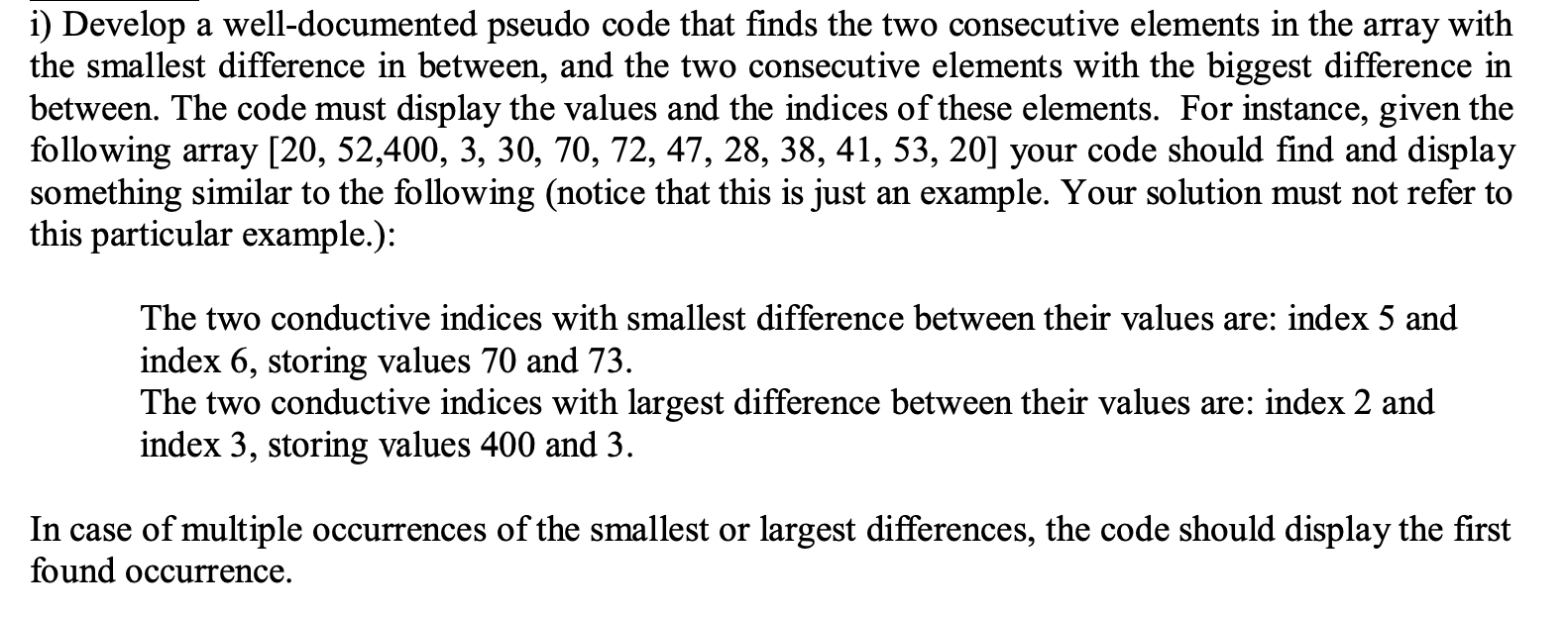 This pseudocode is an example of what the format for | Chegg.com