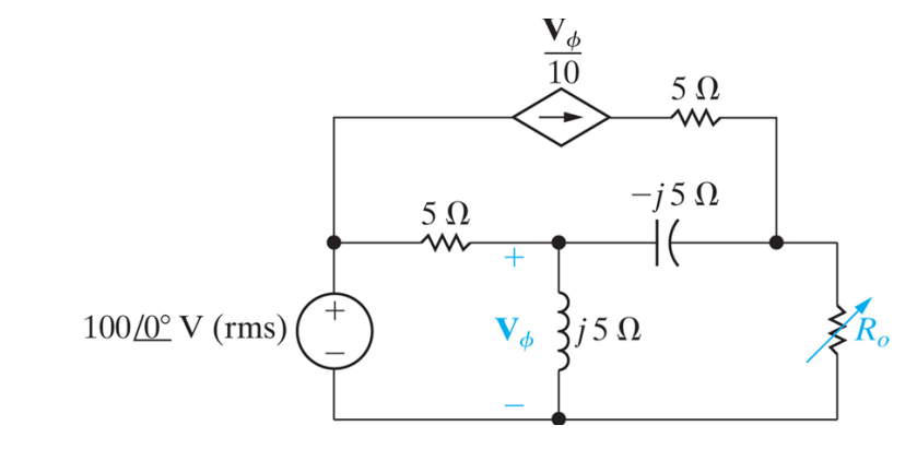 Solved In the circuit below, the resistance R0 is set to | Chegg.com