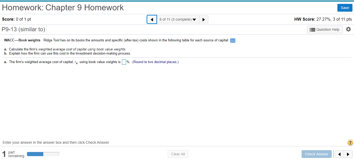 Solved Homework: Chapter 9 Homework Save Score: 0 of 1 pt 8 | Chegg.com