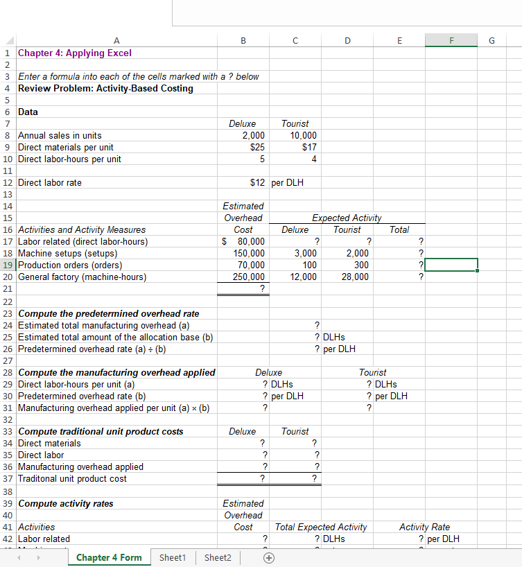Solved Required information Chapter 3: Applying Excel Step | Chegg.com