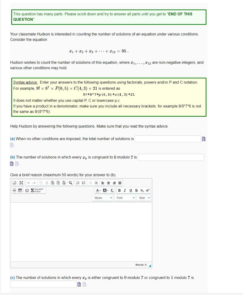 Solved This question has many parts. Please scroll down and | Chegg.com