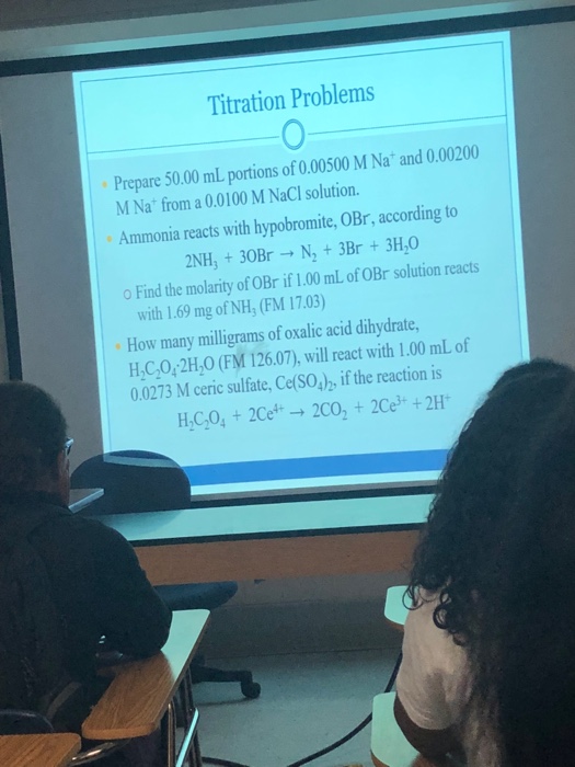 Solved Titration Problems Prepare 50.00 mL portions of