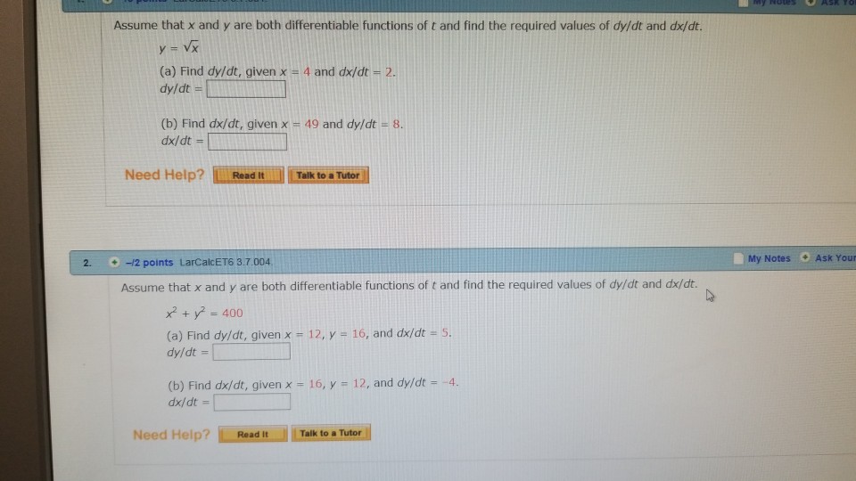 How To Find Dx/dt