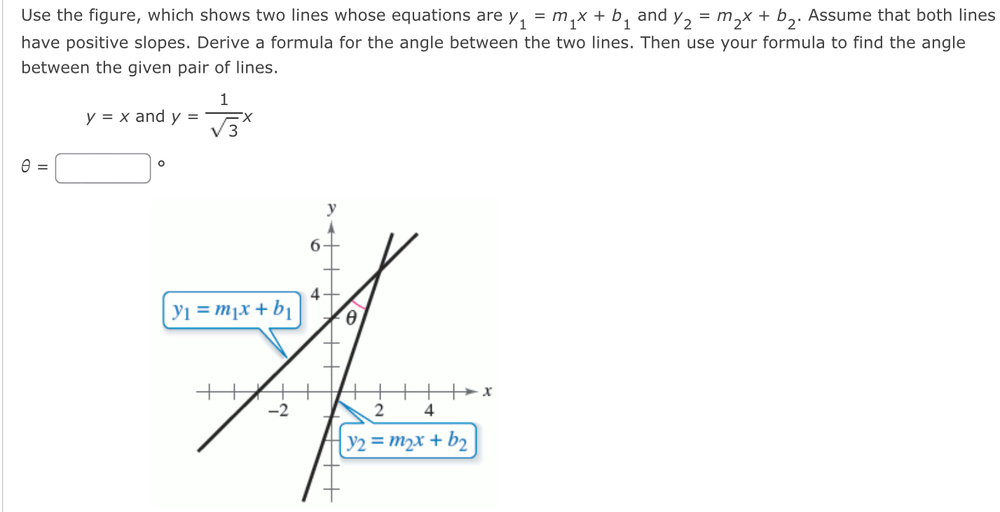 Solved Use the figure, which shows two lines whose equations | Chegg.com