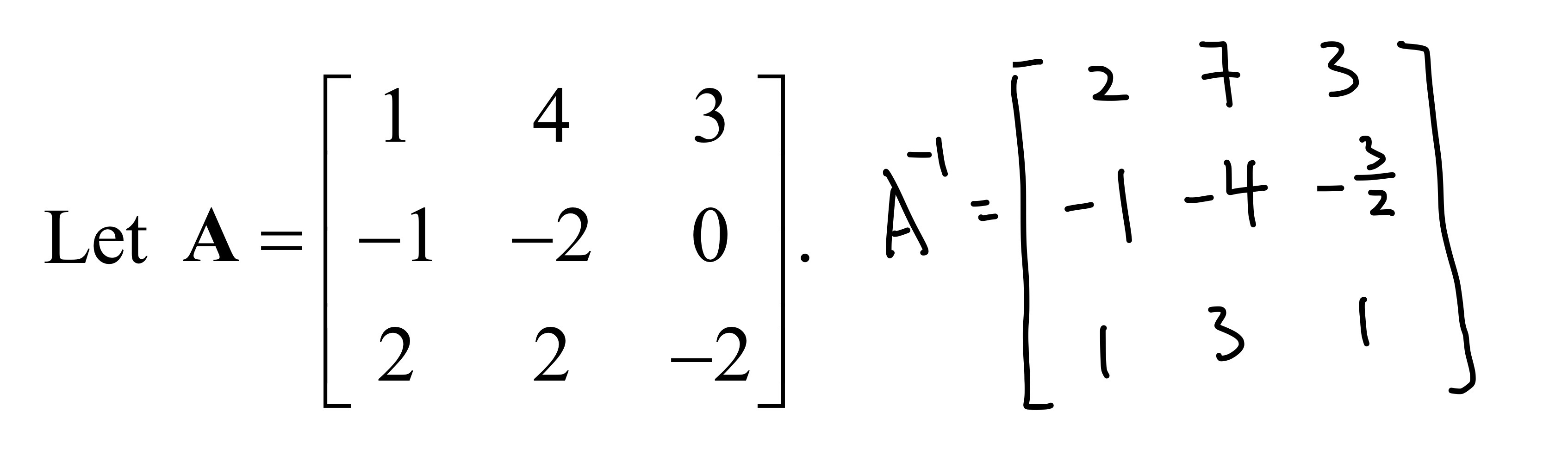 Solved 11 4 3 7 Let A = -1 -2 0 [2 2 -2 1 2 7 37 A-6-1-4 - | Chegg.com