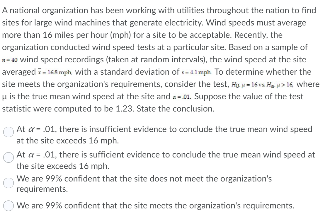 Solved A national organization has been working with | Chegg.com