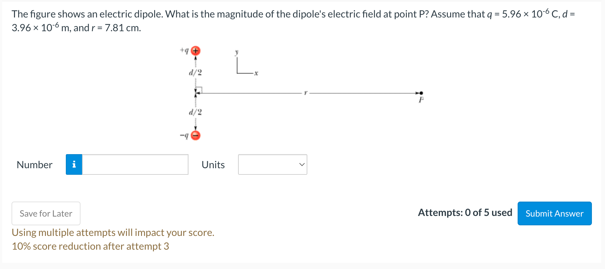 Solved The Figure Shows An Electric Dipole. What Is The | Chegg.com