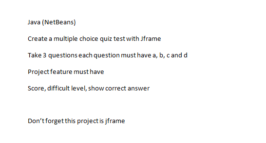 solved-java-netbeans-create-a-multiple-choice-quiz-test-chegg