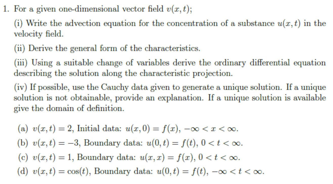 1. (all parts) For a given one-dimensional vector | Chegg.com