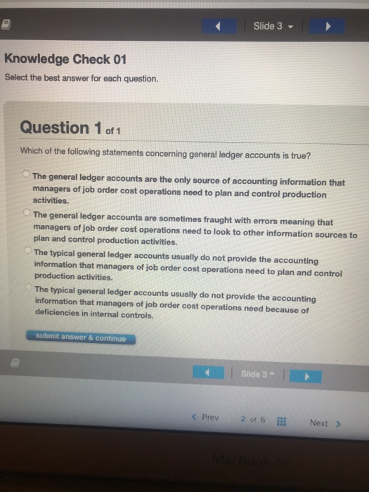 Solved Slide 3 Knowledge Check 01 Select The Best Answer For | Chegg.com