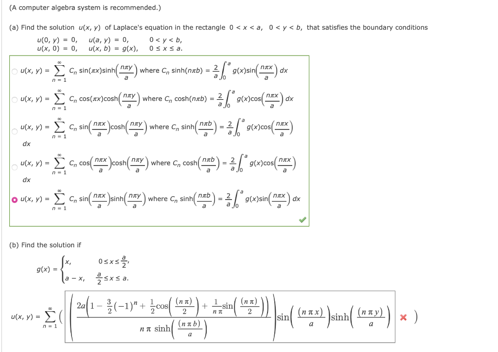 Solved A Computer Algebra System Is Recommended A Fi Chegg Com