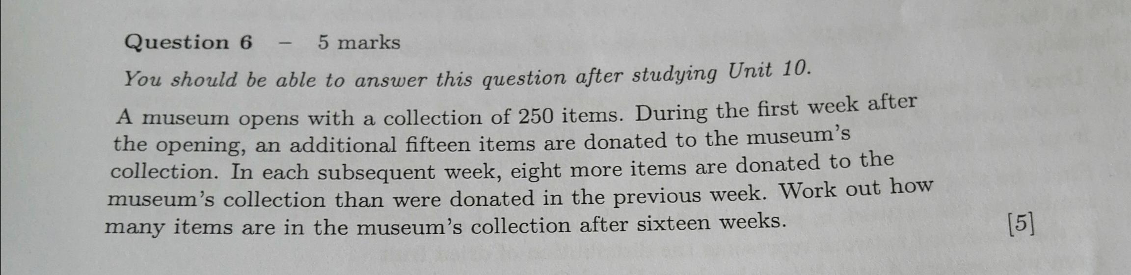 Solved Question 6−5 marks You should be able to answer this | Chegg.com