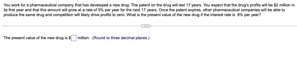 Solved You work for a pharmaceutical company that has | Chegg.com