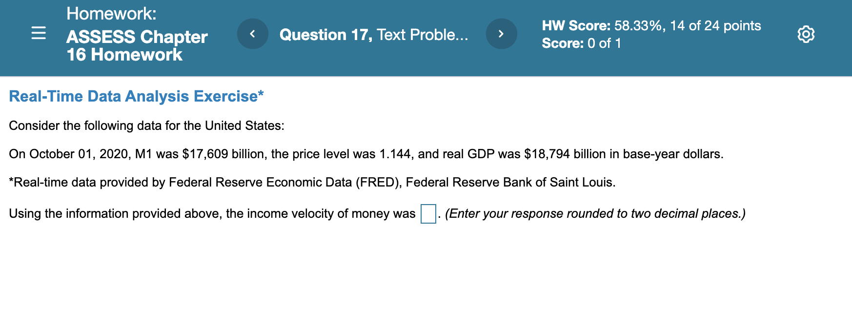 Solved Homework: = ASSESS Chapter 16 Homework Question 17, | Chegg.com