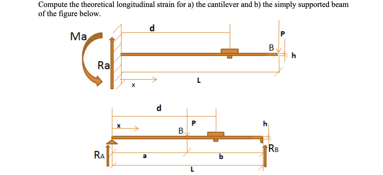 Solved Compute the theoretical longitudinal strain for a) | Chegg.com