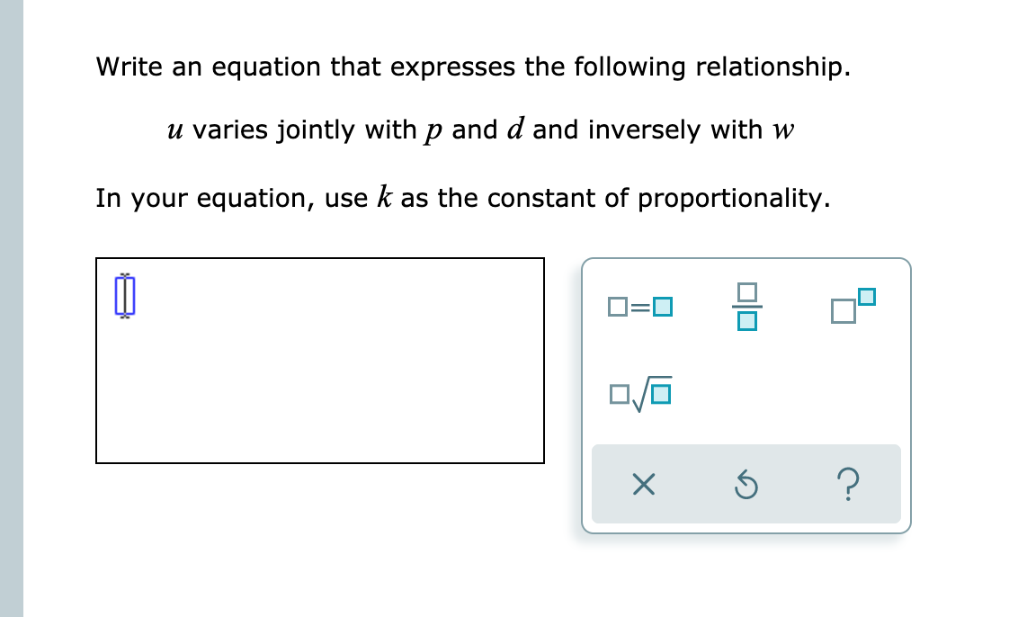 Solved Write An Equation That Expresses The Following Rel Chegg Com