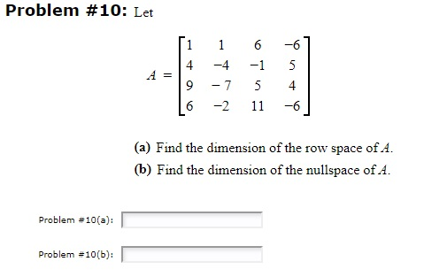 Solved Let A 1 1 6 6 4 4 1 5 9 7 5 4 6 2 11 6 a