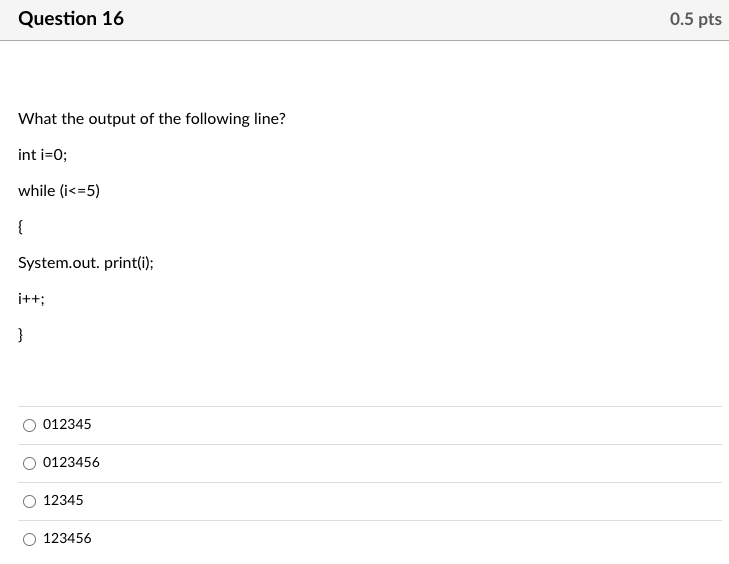 Solved Question 15 0.5 pts Which one is the return type of | Chegg.com