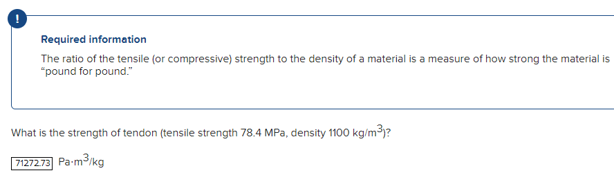 Solved Required information The ratio of the tensile or Chegg