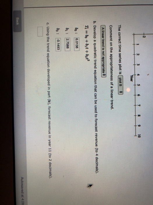 Solved The correct time series plot is plot B Comment on the | Chegg.com
