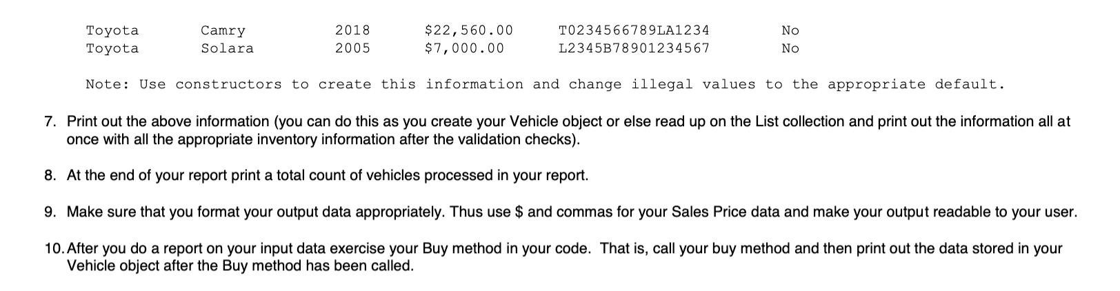 Solved C# language (C) Create a Vehicle class in C# as