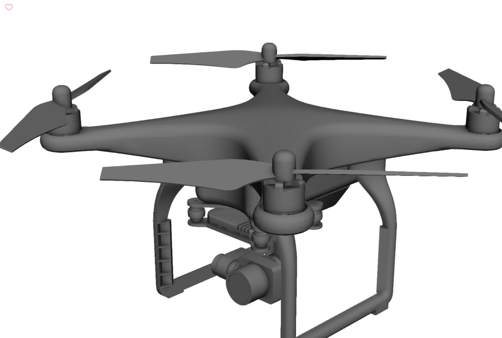 Solved İ want the 3D drawing of the drone as Chegg.com